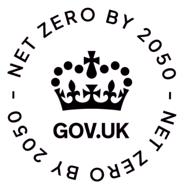 GOV.UK Net Zero by 2050 emblem from the supplied graphic
